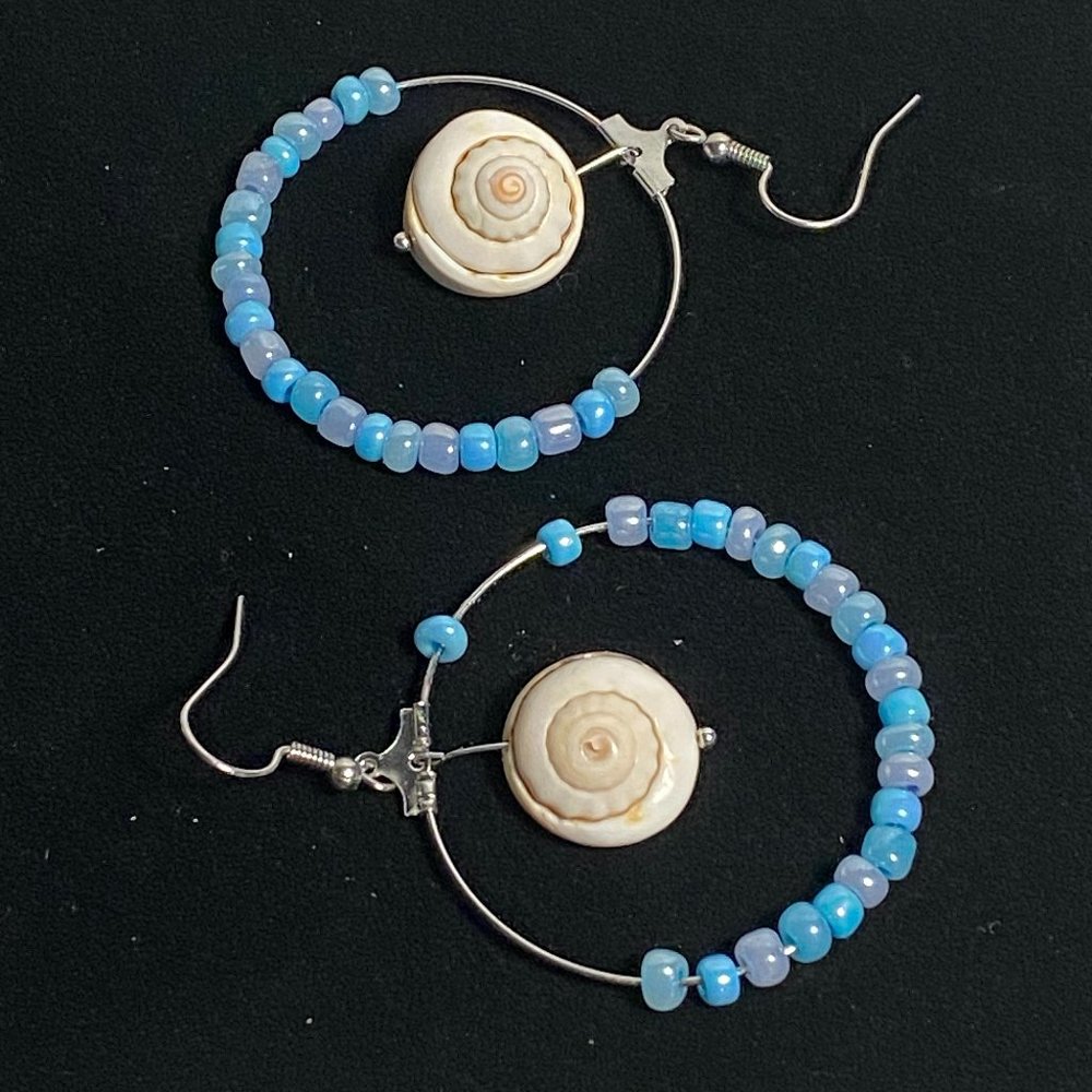 Seashell Hoop Earrings